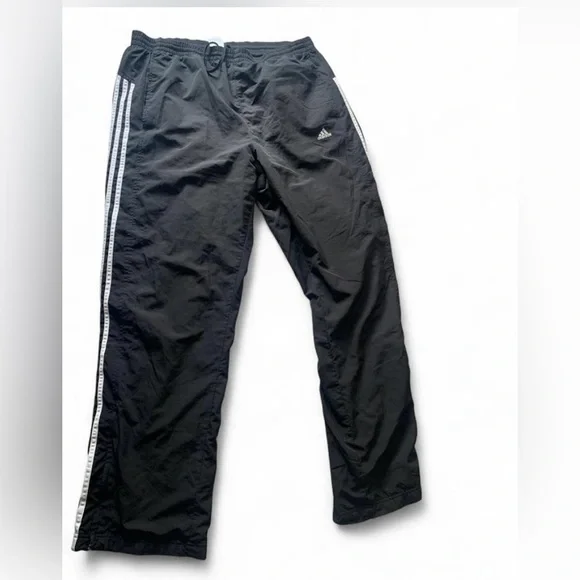 Adidas three stripes vintage retro black sweatpants size XL - Picture 2 of 8